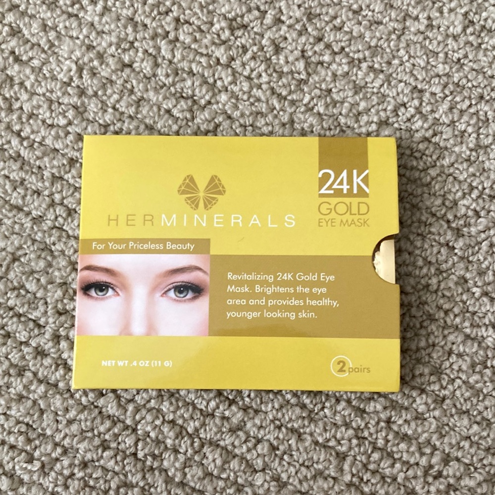 HerMinerals 24K Gold Eye Mask Skin Care Brightening Anti-Aging One Count NIB